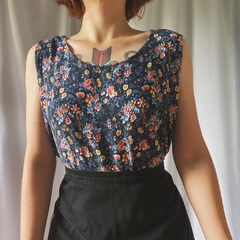 regata floral azul - M