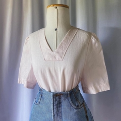 blusa em rami rosa bebê - P/M