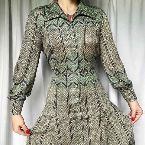 vestido vintage anos 70 - 40/42
