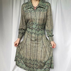 vestido vintage anos 70 - 40/42 - loja online