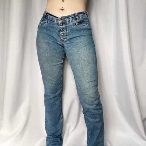 jeans vintage cintura baixa - 38