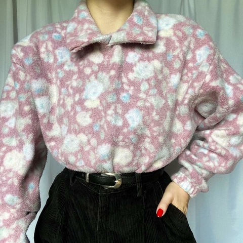 casaco soft flowers vintage