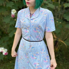 vestido mídi vintage - G