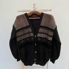 casaco vintage couro e lã - M/G na internet