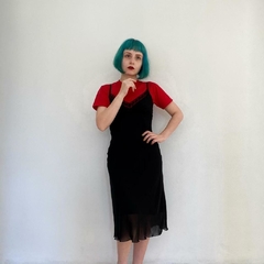 vestido de alcinhas preto - M - comprar online