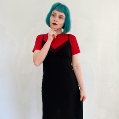 vestido de alcinhas preto - M na internet
