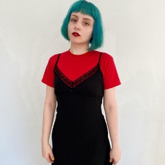 vestido de alcinhas preto - M - comprar online