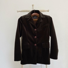 blazer vintage em veludo - P
