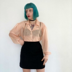 camisa em voal com transparência - G - Roupas, decoração e acessórios VINTAGE - Legado Brechó