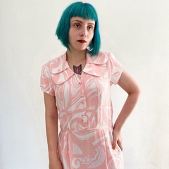 vestido vintage em crepe - P - loja online