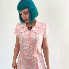 Imagem do vestido vintage em crepe - P