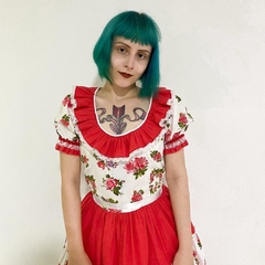 vestido típico floral red - G - comprar online