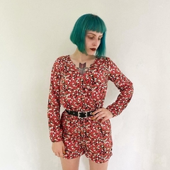 macaquinho preto floral - 38 - comprar online