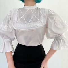 camisa mangas hiper bufantes - P/M - loja online