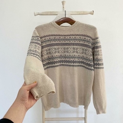 sueter em tricot geometrico - P ao G - Roupas, decoração e acessórios VINTAGE - Legado Brechó