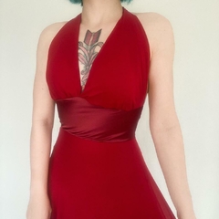 vestido mídi vermelho fatal - PP/P na internet