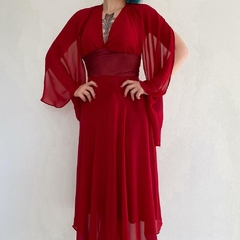 vestido mídi vermelho fatal - PP/P na internet