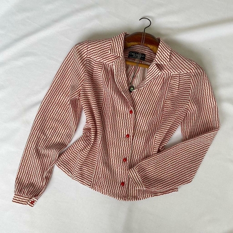camisa vintage listras - P/M