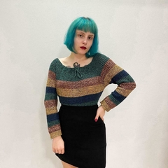 blusa em tricot listrado - P ao G - Roupas, decoração e acessórios VINTAGE - Legado Brechó