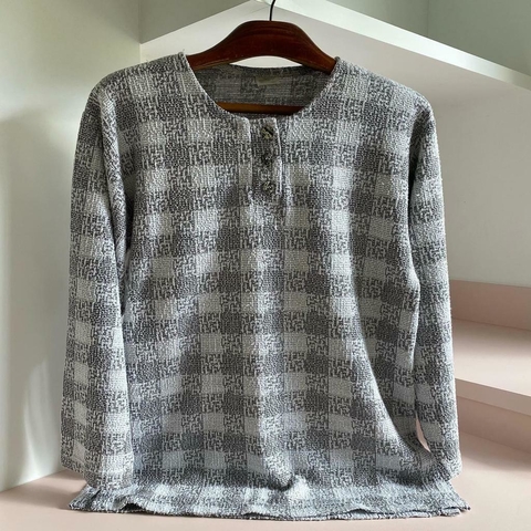 blusão vintage xadrez - M