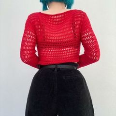 blusa de fio vermelha - PP/P - Roupas, decoração e acessórios VINTAGE - Legado Brechó