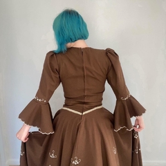 vestido típico café - P - loja online