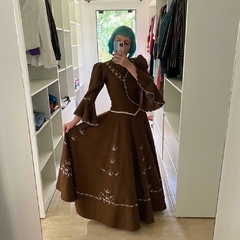 vestido típico café - P - comprar online