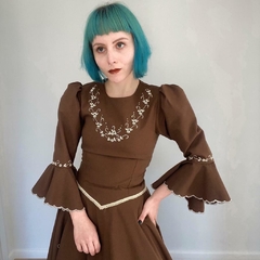 vestido típico café - P - comprar online