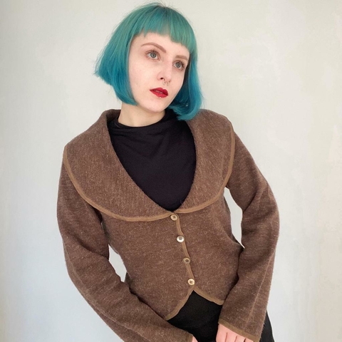 casaquinho retrô marrom - P/M