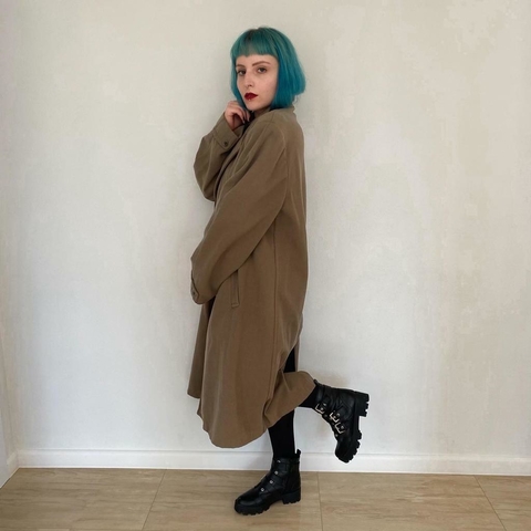 sobretudo vintage 60's em lã virgem