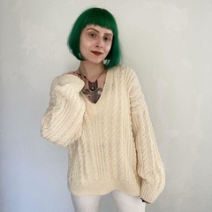 tricô vanilla feito a mão - GG - loja online