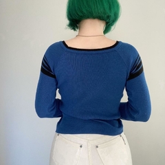 blusinha em tricot azul - PP/P - Roupas, decoração e acessórios VINTAGE - Legado Brechó