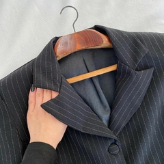 Imagem do blazer risca de giz rosa - M