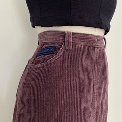 saia veludo cotelê roxa - 36/38 - comprar online
