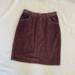 saia veludo cotelê roxa - 36/38 - Roupas, decoração e acessórios VINTAGE - Legado Brechó