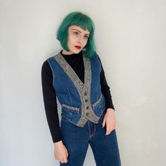 colete jeans anos 80 - M/G - comprar online