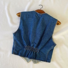 colete jeans anos 80 - M/G