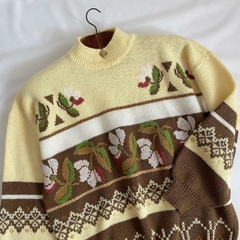 tricot vintage floral - P ao G - Roupas, decoração e acessórios VINTAGE - Legado Brechó