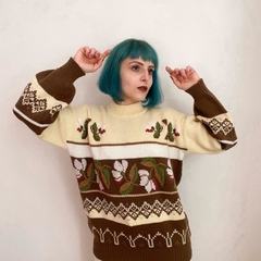 tricot vintage floral - P ao G