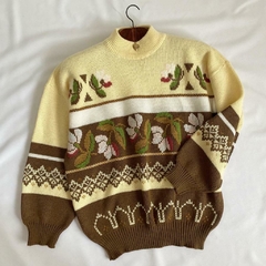 tricot vintage floral - P ao G na internet