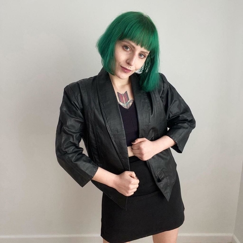 jaqueta em couro 80's - M/G