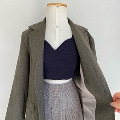 blazer alongado retrô - G - comprar online