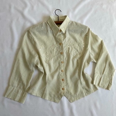 camisa vintage bordada - P/M na internet