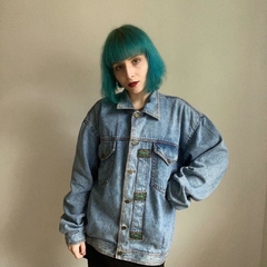jaqueta jeans vintage oversized - P/M