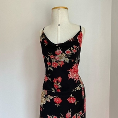 vestido mídi floral 90's - M - Roupas, decoração e acessórios VINTAGE - Legado Brechó
