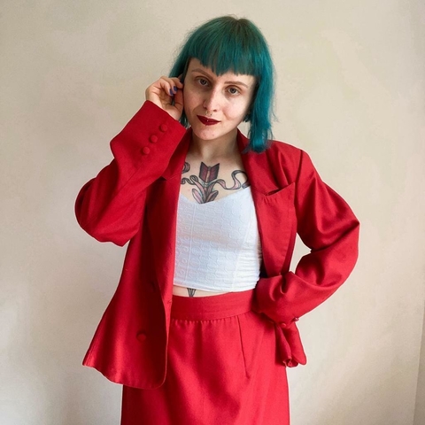 conjunto vermelho alfaiataria - 40/42