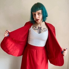 conjunto vermelho alfaiataria - 40/42 - Roupas, decoração e acessórios VINTAGE - Legado Brechó