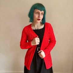 tricot vermelho alongado - PP/P