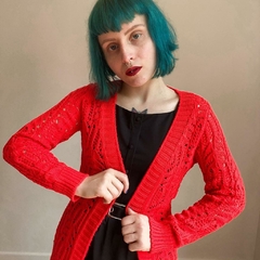 tricot vermelho alongado - PP/P - Roupas, decoração e acessórios VINTAGE - Legado Brechó