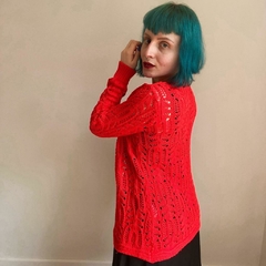 Imagem do tricot vermelho alongado - PP/P
